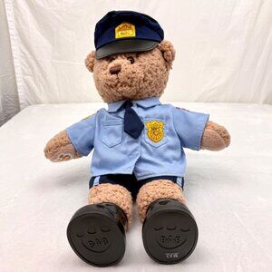 Build-A-Bear 16" Plush Toy Lite Brown Bear w/Police Officer Uniform Hat Boots
